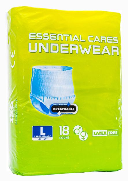 Picture of Pull up/Underwear Breathable Dry Plus Odorless and LeakGuard Large 18pc/Bg 4Bg/Cs