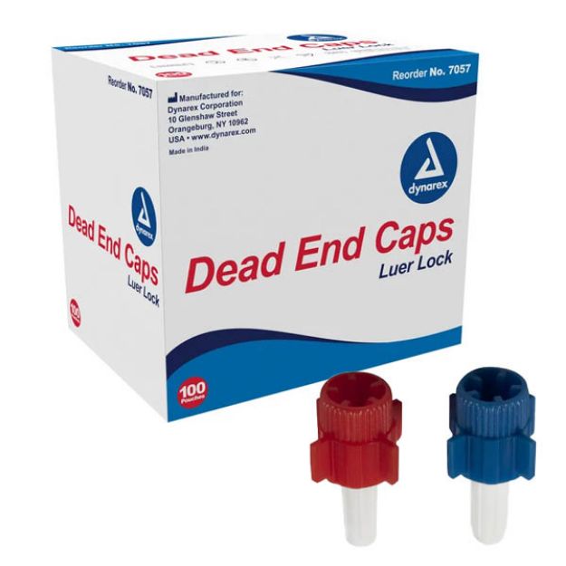 Picture of Dead End Caps Luer Lock Red/Blue 7057 100Pch/Bx 10Bx/Cs(DY)