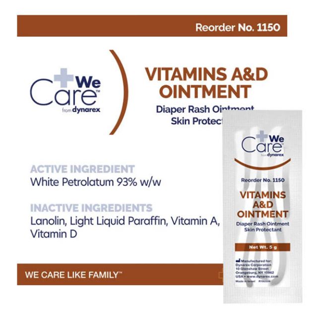 Picture of Ointment, Vitamin A&D 5grams Foil Pack, 1150 144Pc/Bx 6Bx/Cs