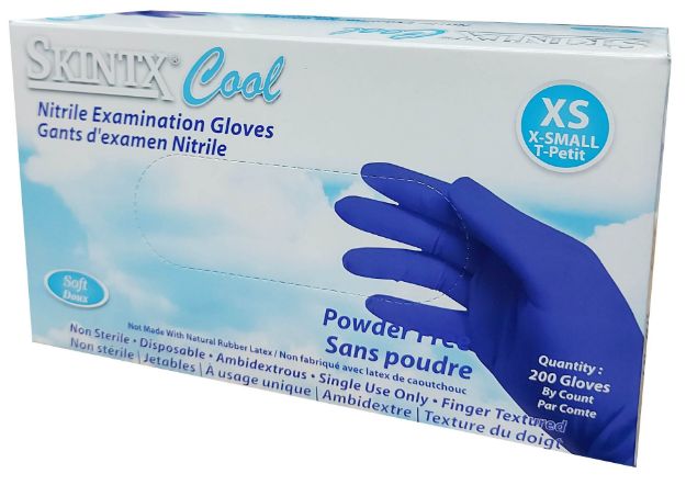 Picture of Nitrile Skintx Glove, Powder-Free, Soft Cool, Blue XSmall CB2-50000 200Pc/Bx 10Bx/Cs