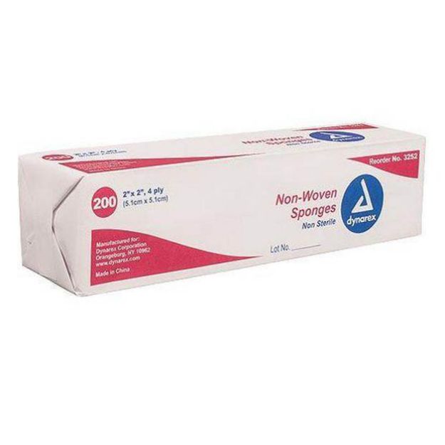 Picture of Sponge Non-Woven Non-Sterile 4 Ply 2X2 3252 200/Bg 20Bg/Cs
