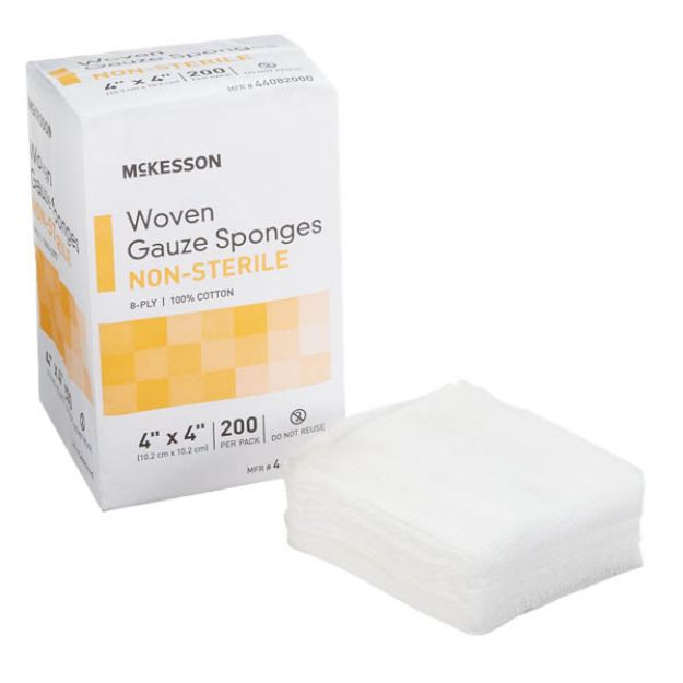 Picture of Gauze Sponge Woven 4X4 8Ply Non-Sterile Select 4408200 200/Bg 20Bg/Cs (MK)