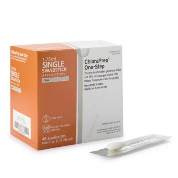 Picture of Swabstick ChloraPrep One-Step 1.75ml Single-Use Applicators CareFusion 260100 48Pc/Bx