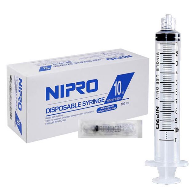 Picture of Syringe 10cc Luer-Lock Without Needle JD+10L-WEI 100Pc/Bx 9Bx/C(NP)