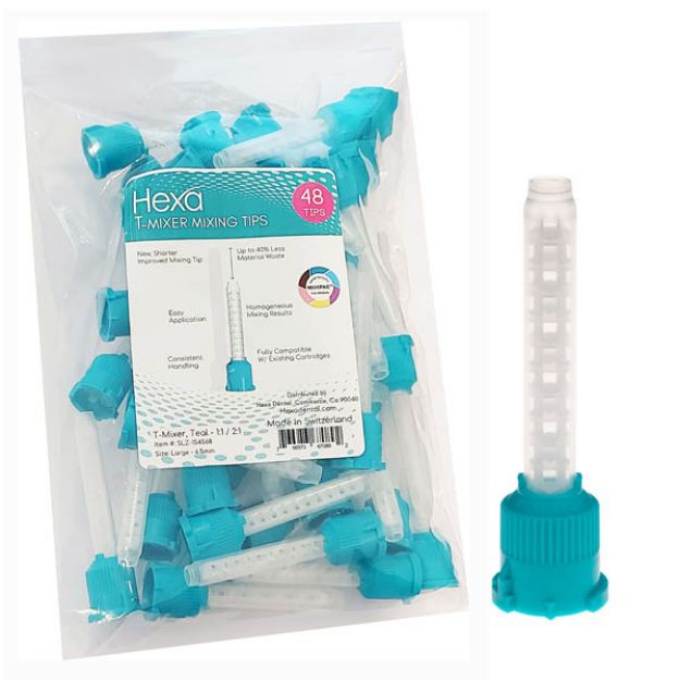 Picture of Mixing Tips Teal 1:1/2:1 Hexa/Hygedent SLZ-154568 48Pc/Bg (HY)