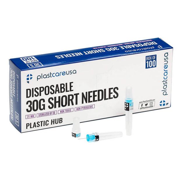 Picture of Anesthetic Dental Needles 30G Short 0.3mmX21mm Blue 30S 100Pc/Bx  40Bx/Cs (PC)