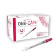 Picture of One-Care TB safety Syringes With Needle 1ml 25GX5/8in Red 2109 100Pc/Bx 10Bx/Cs(ME)