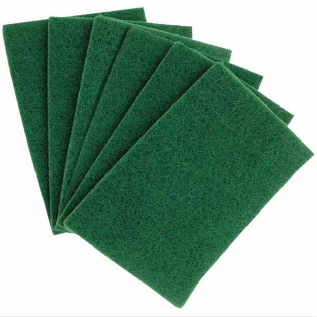 Picture of Heavy Duty Scour Pad  9in x 6in, Green S86 10/Pk 6Pk/Cs(RJ)