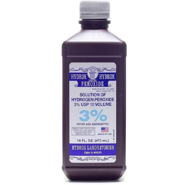 Picture of Hydrogen Peroxide 3% Antiseptic, 16 oz Hydrox Lab 1/Ea 12Ea/Cs(MD)