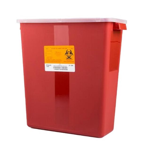 Picture of Sharp Container 3Gal Red/Blk Large 12 1/2inX13 1/2in Medegen 8710 12Pc/Cs