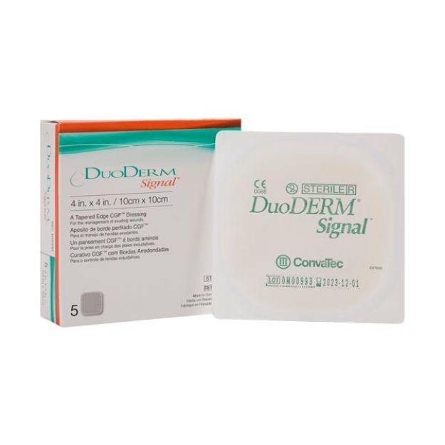 Picture of Duoderm Signal Cgf Sterile Dressing 4inX4in/10cmX10cm ConvaTec 403326 5Pc/Bx