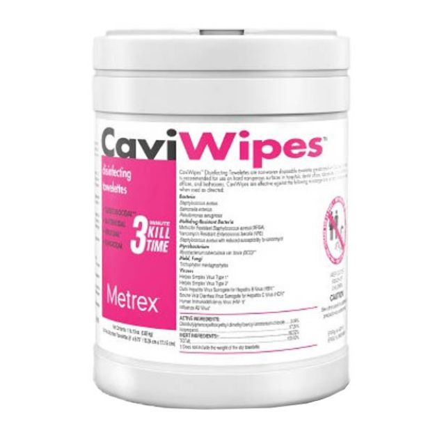 Picture of Caviwipes Disinfectant Cleaner Kills Virus in 3mins 6X6.75in 13-1100 160Sh/Cn 12Cn/Cs
