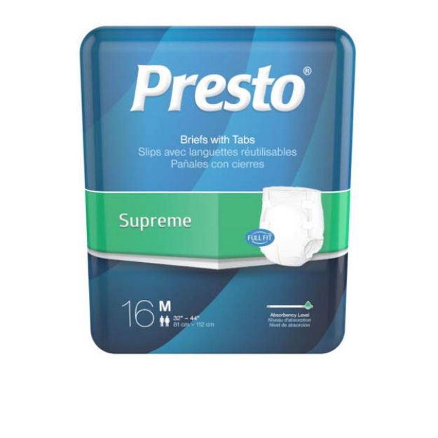 Picture of Adult Diaper Medium Presto ABB21020, 32in-44in 16Pc/Bg 6Bg/Cs (96pc/Cs)