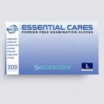 Picture of Securecare Nitrile Powder Free Examination Gloves Blue Essential Cares Large 200pc/Bx 10Bx/Cs