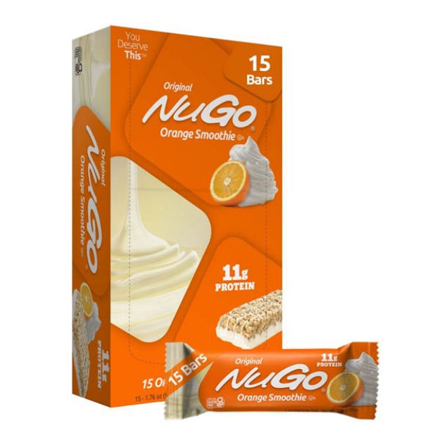 Picture of Nugo Nutrition Bar Original Orange Smoothie 1.76oz(50g) 15Bars/Pk, 8Pk/Cs