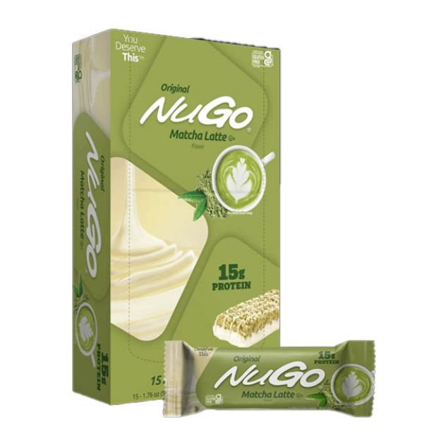 Picture of Nugo Nutrition Bar Original Matcha Latte 1.76oz(50g) 15Bars/Pk, 8Pk/Cs